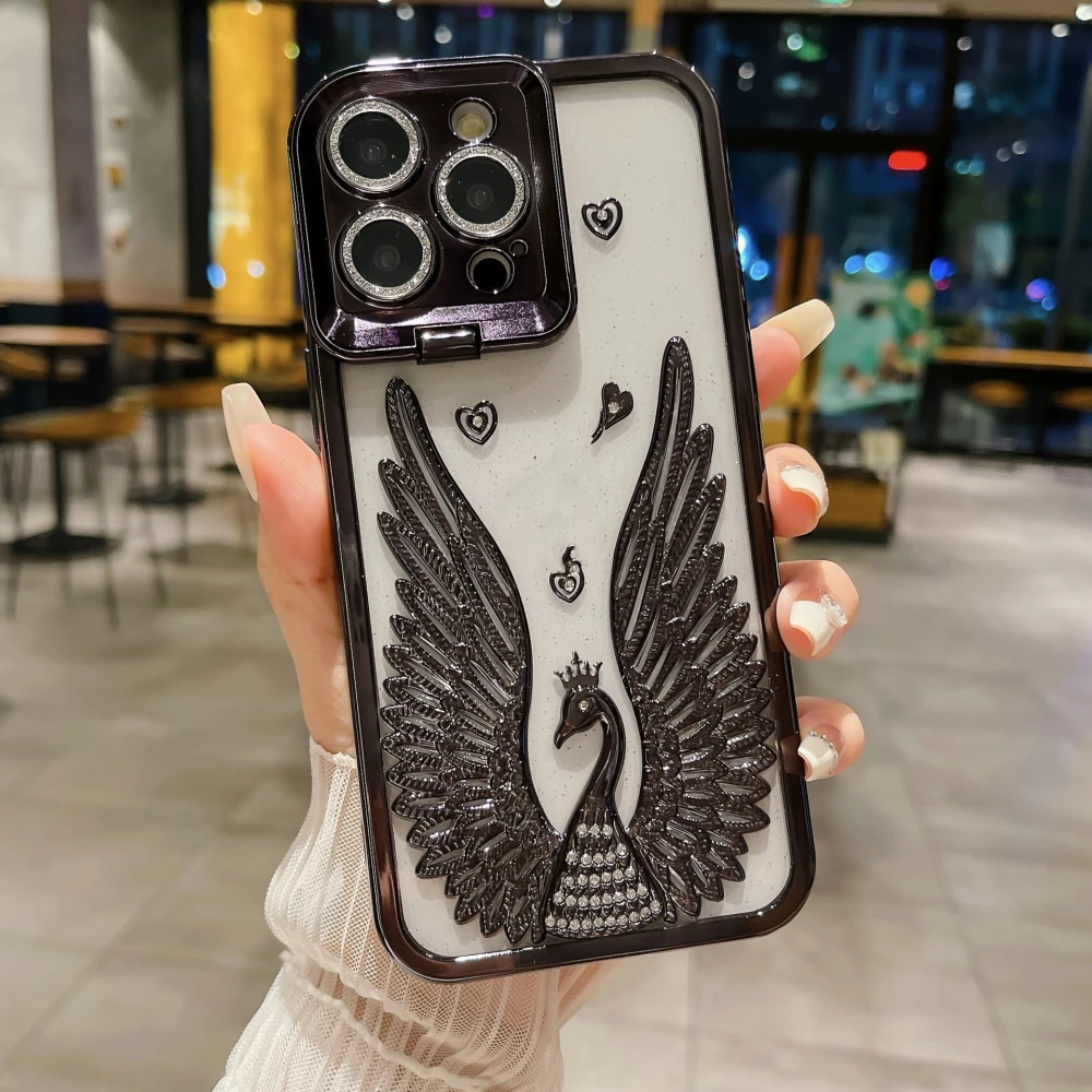 Angel Wing Frame Bracket Electroplating Three-dimensional Phone Case