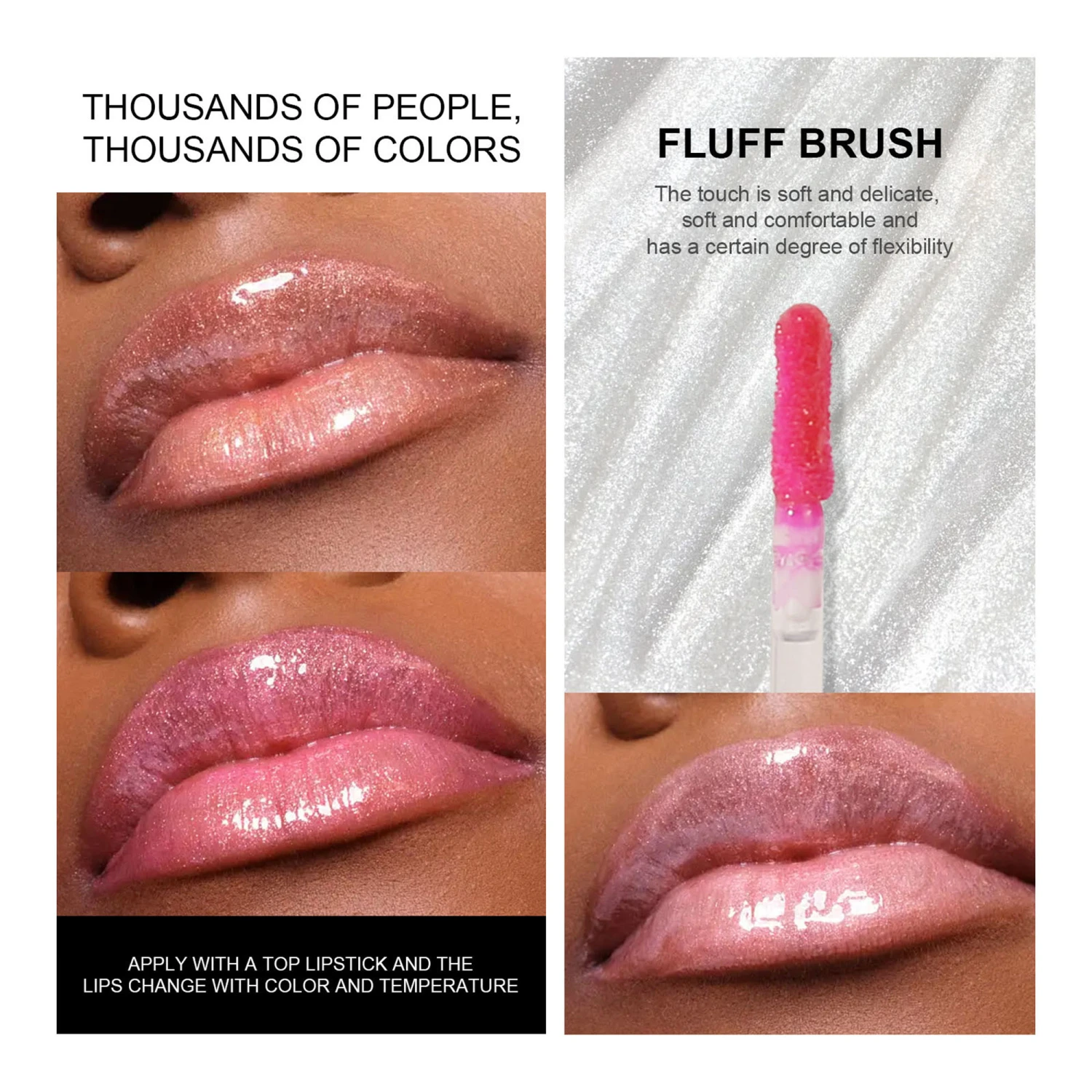 Ginger Hydrating Lip Glow Oil, Moisturizing Color Change Lip Oil