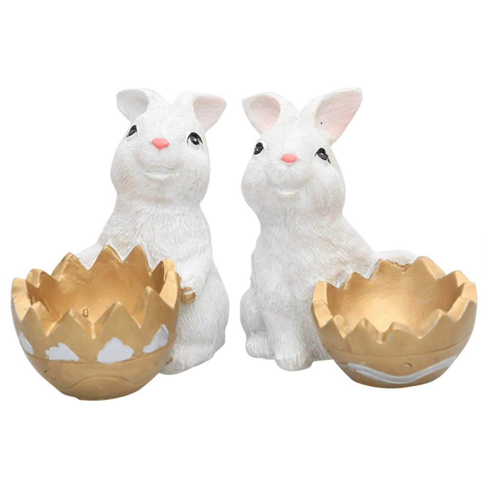 Easter Table Decorations Bunny Eggshells Statue Tabletop Centerpieces