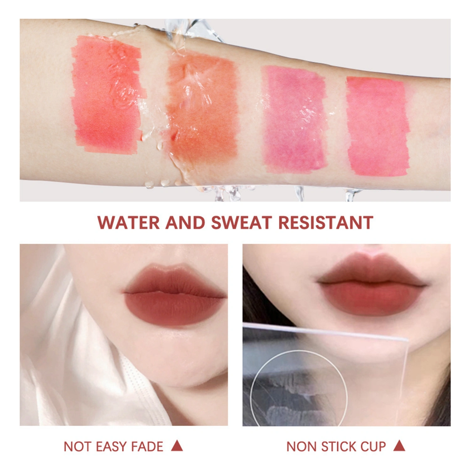 3Pcs Tattoo Lipstick Cotton Swab, Waterproof Non-Stick Tattoo Lipstick