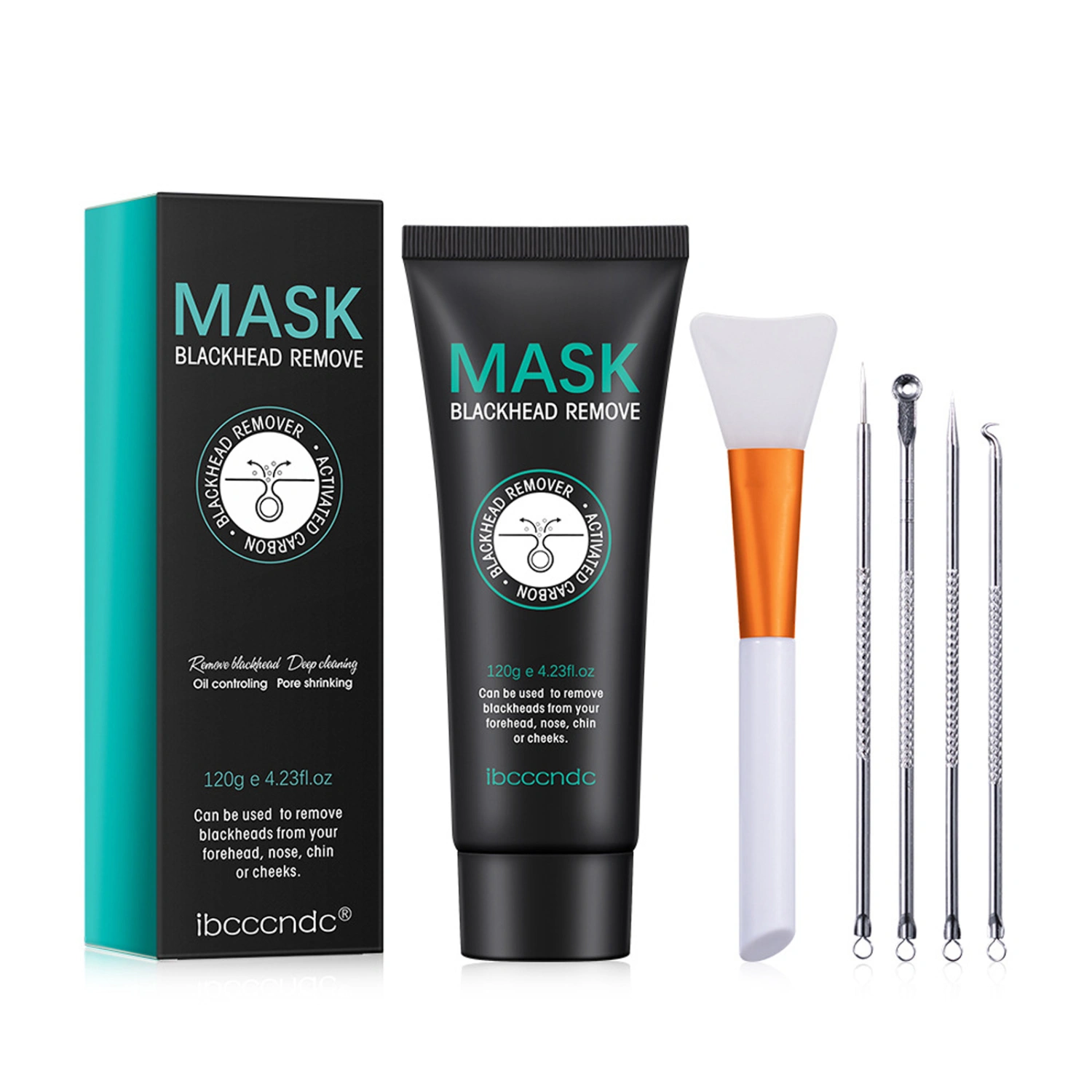 Blackhead Remover Mask Peel off Facial Mask with Acne Needle Set