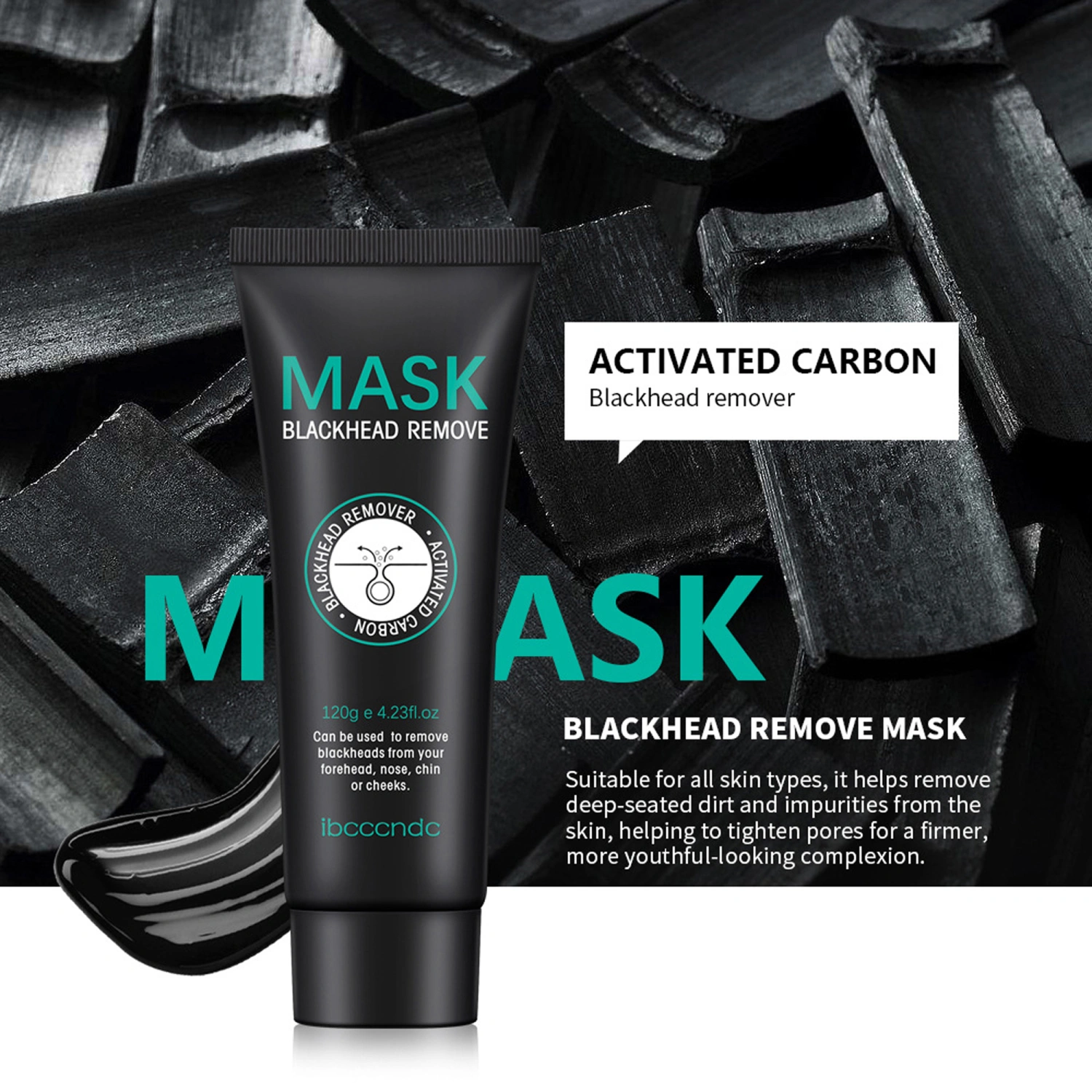 Blackhead Remover Mask Peel off Facial Mask with Acne Needle Set