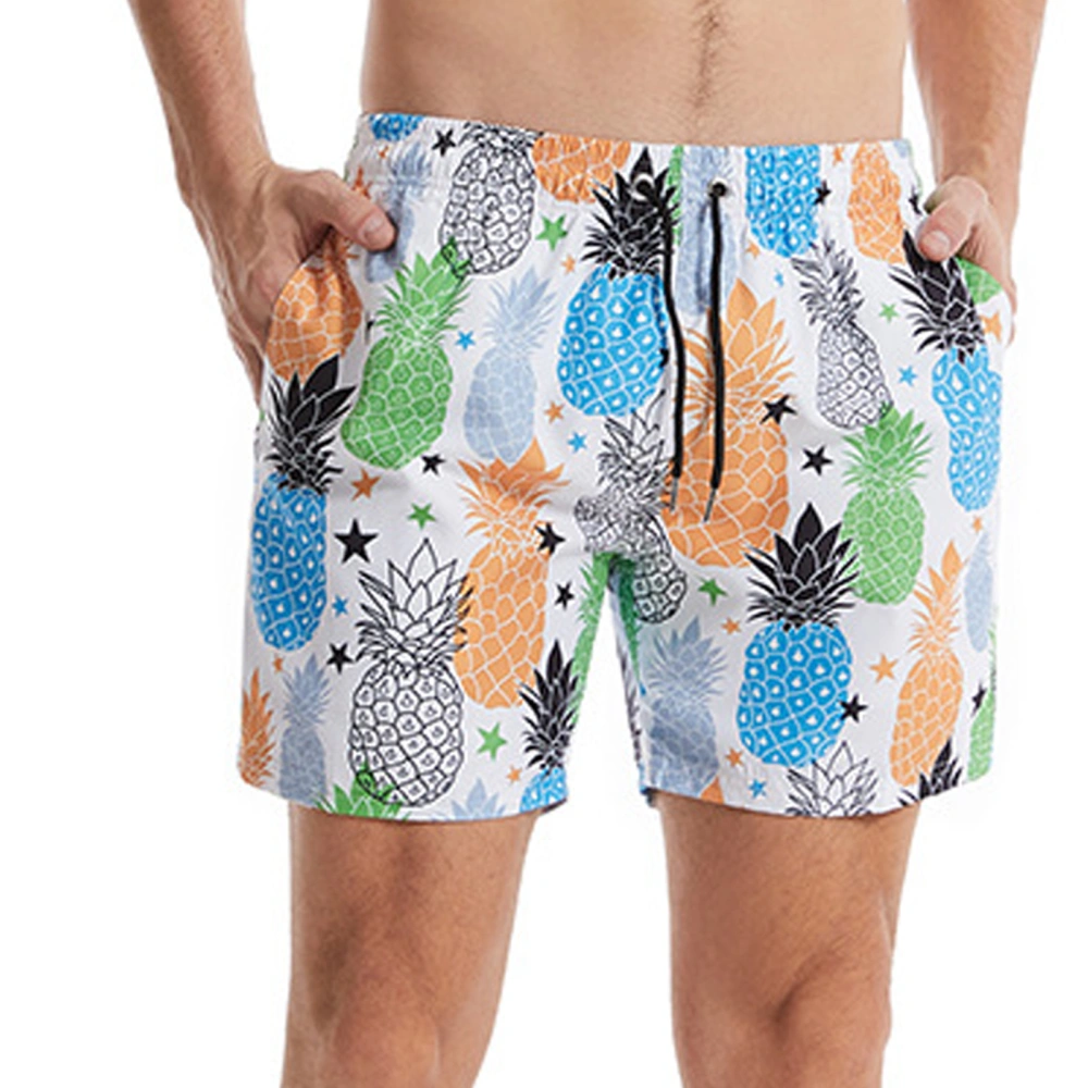 Men's Swim Trunks Fashion Quick Dry Drawstring Beach Board Shorts 