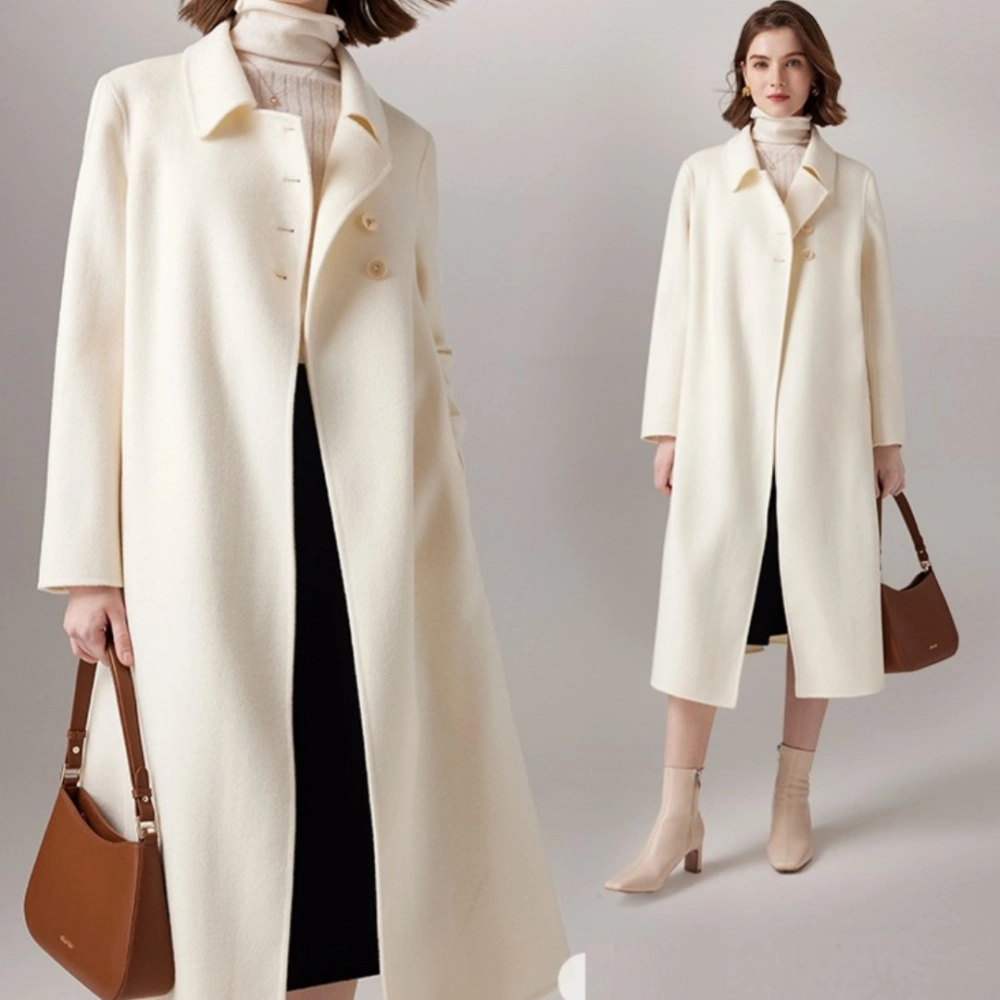 High-end Long Slim-fit Woolen Coat Wool Overcoat Women