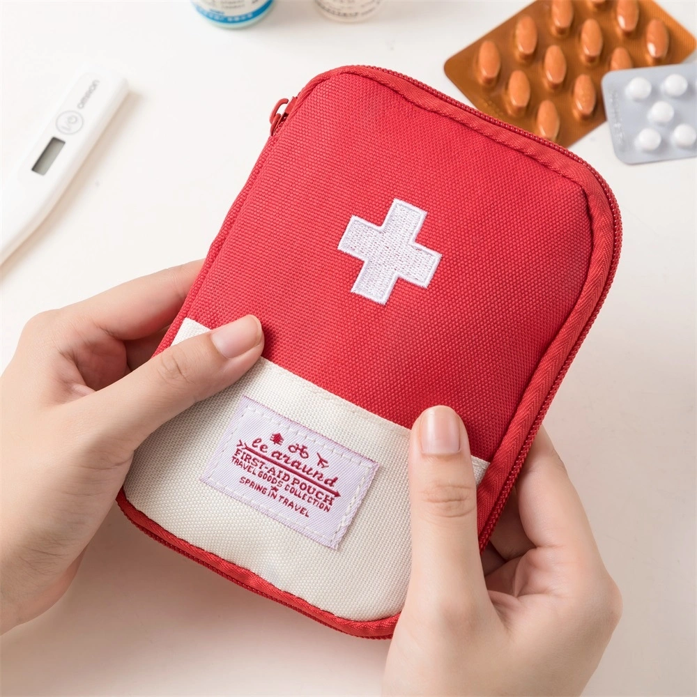 Oxford Cloth Portable Portable First-aid Kit Medicine Buggy Bag Small Medicine Bag Travel Storage First Aid Kits Macaron Color