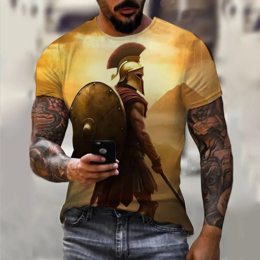 Men's 3D Pattern Vintage T-shirt