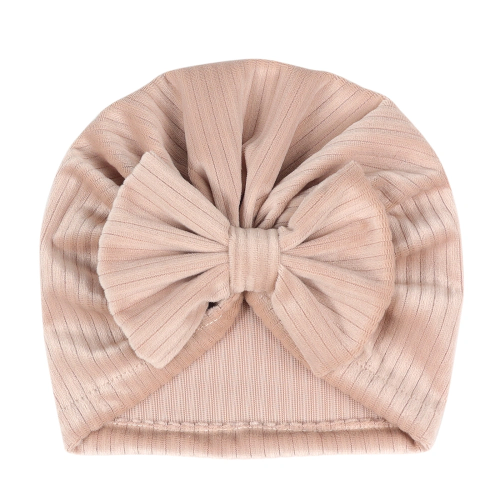 Newborn Bow Corduroy Hat Solid Baby Turban Hat Nursery Beanie