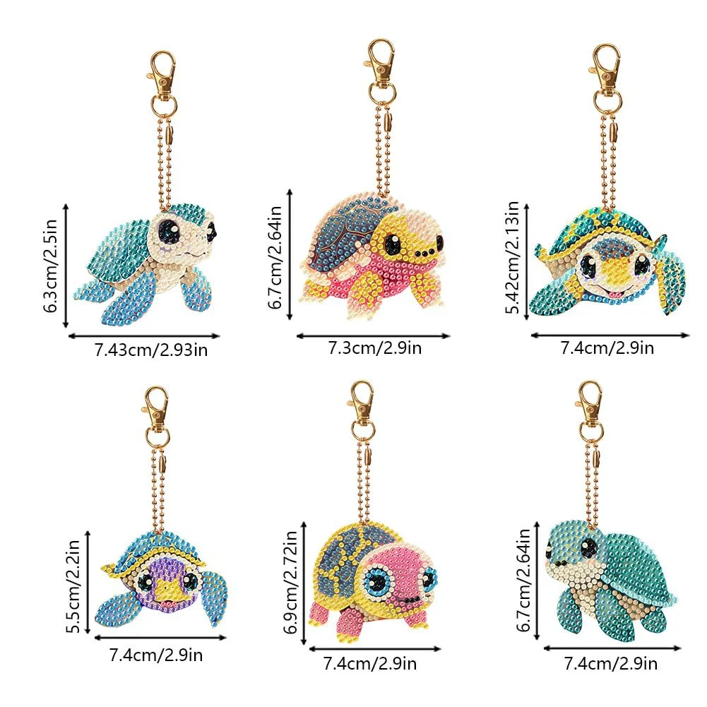 Artificial Diamond Painting Keychain 5D DIY
