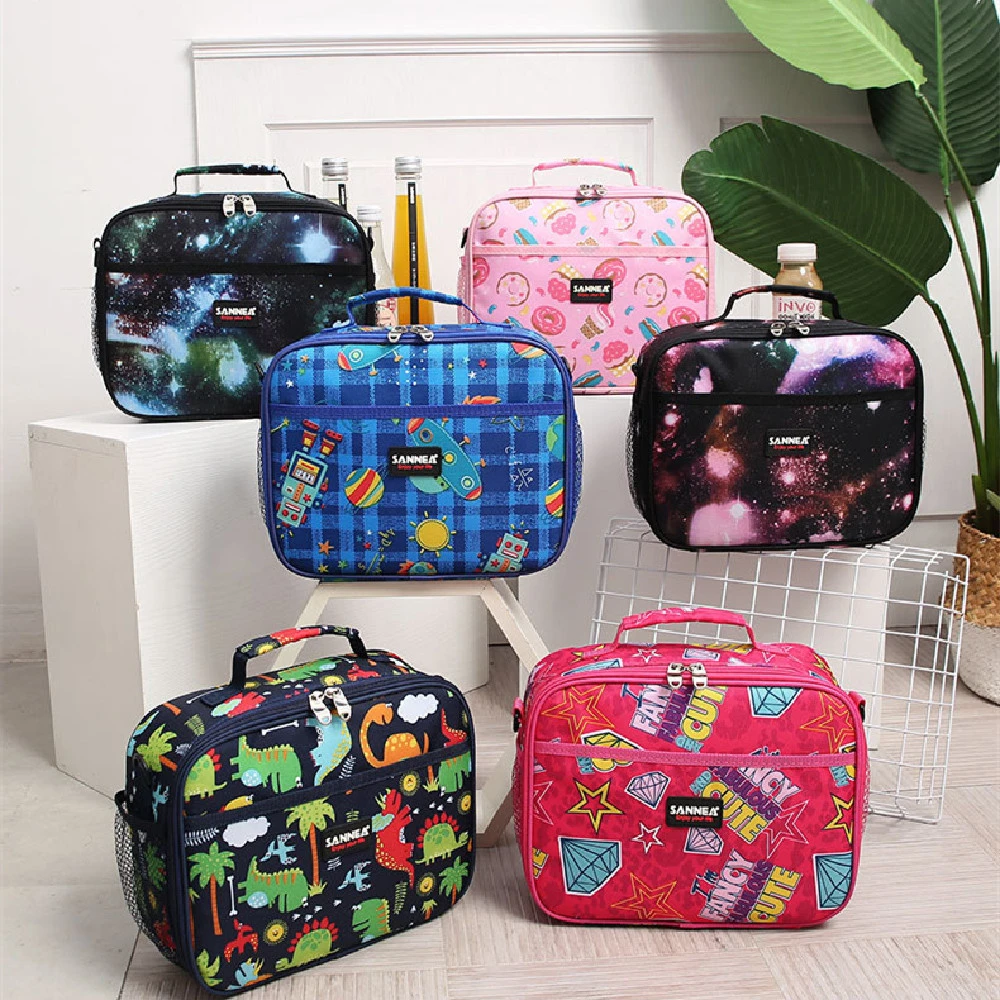 Children's Portable Cartoon Extra Thick Insulation Lunch Bag