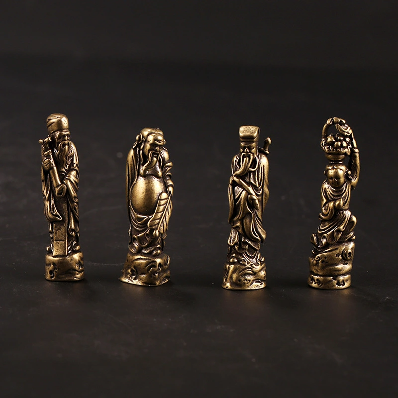 Eight Immortals Crossing The Sea Pure Brass Old Object Ornament