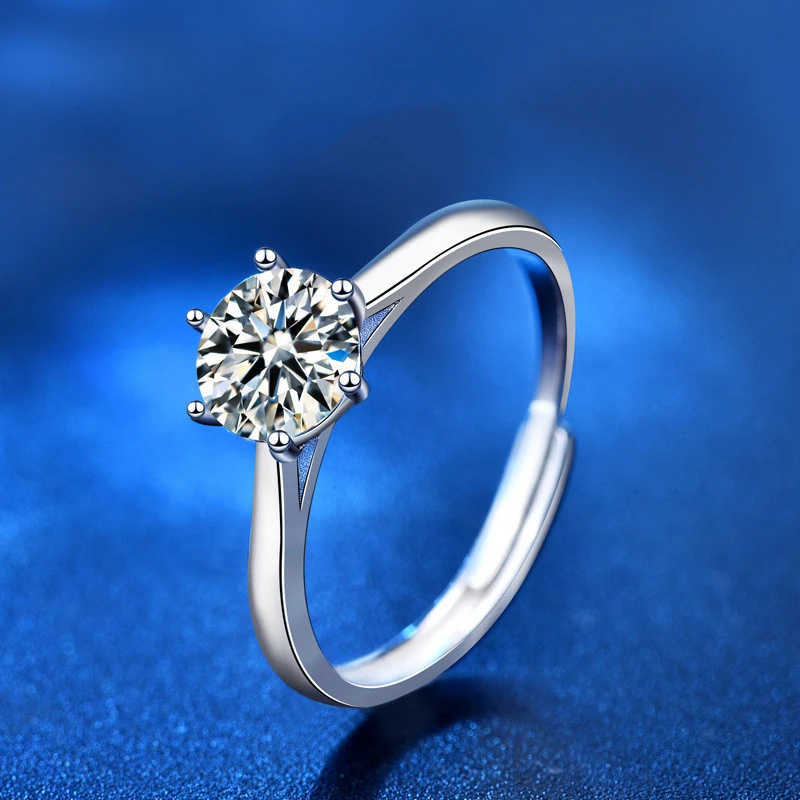 Fashion Moissanite S925 Sterling Silver Ring