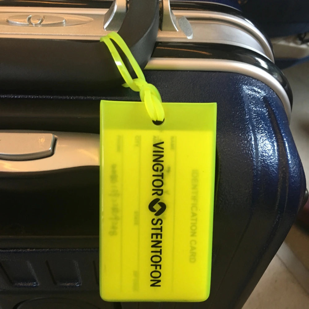 PVC Translucent Fluorescent Color Luggage Tag