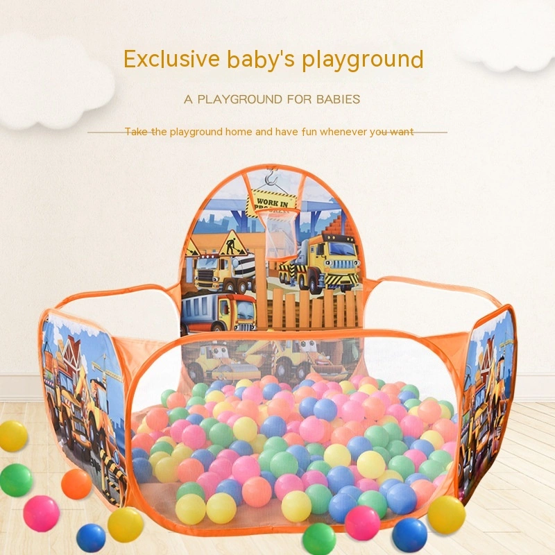 Excavator Pattern Shooting Ball Pool Foldable Ocean Indoor Tent Toy