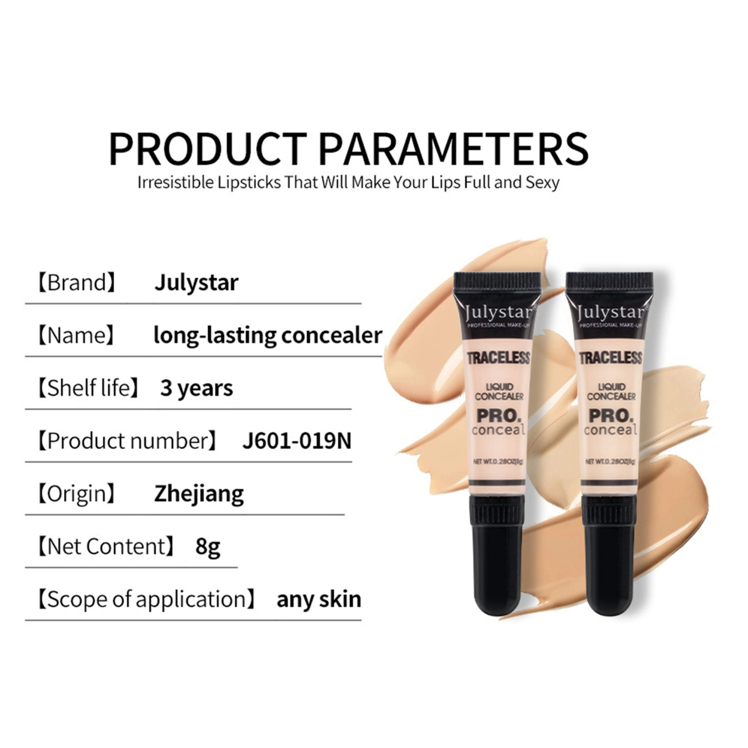 Liquid Concealer, Long Lasting Waterproof Contour for Dark Circles