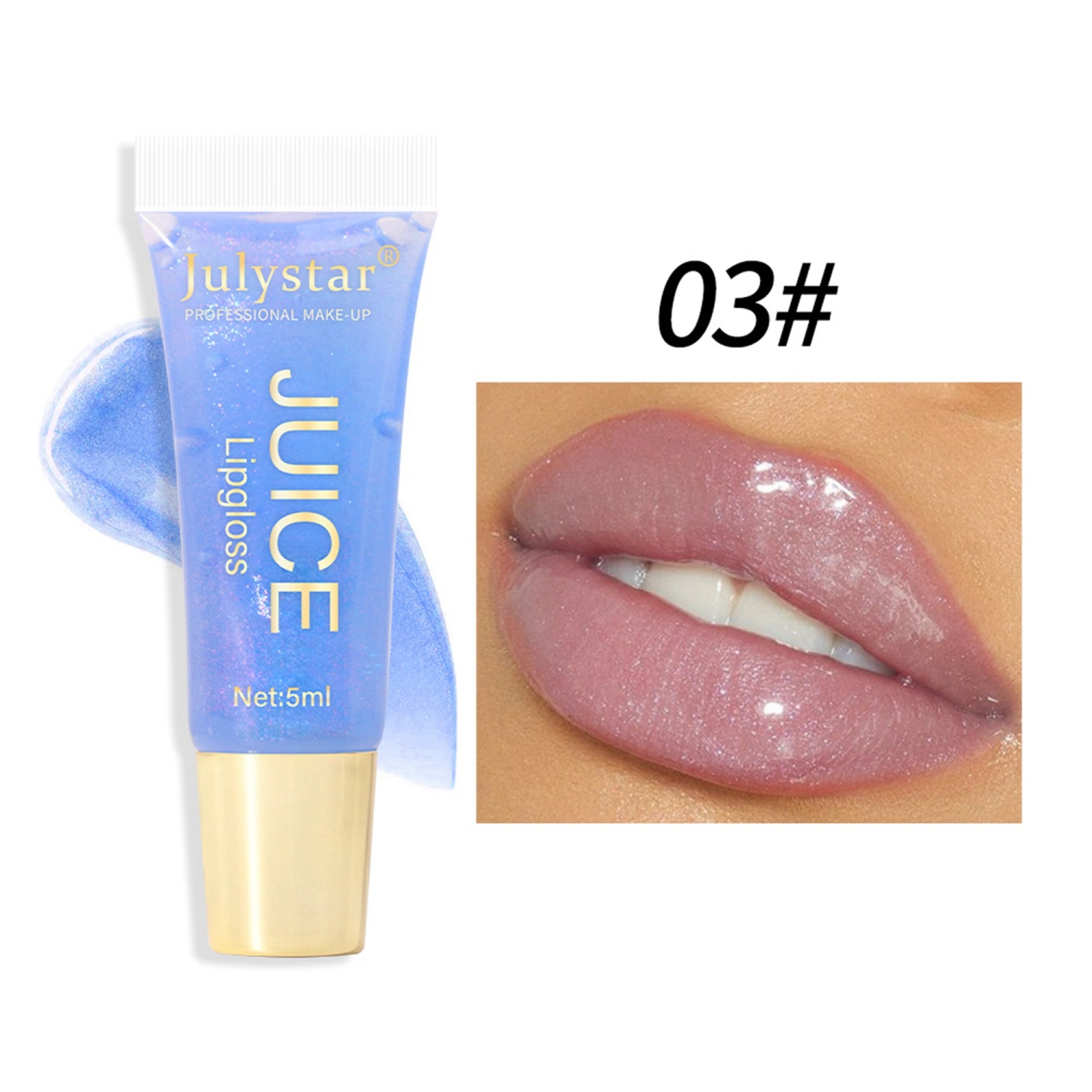 8 Pcs Lip Gloss Set Transparent Moisturizing Shimmer Lip Balm Set