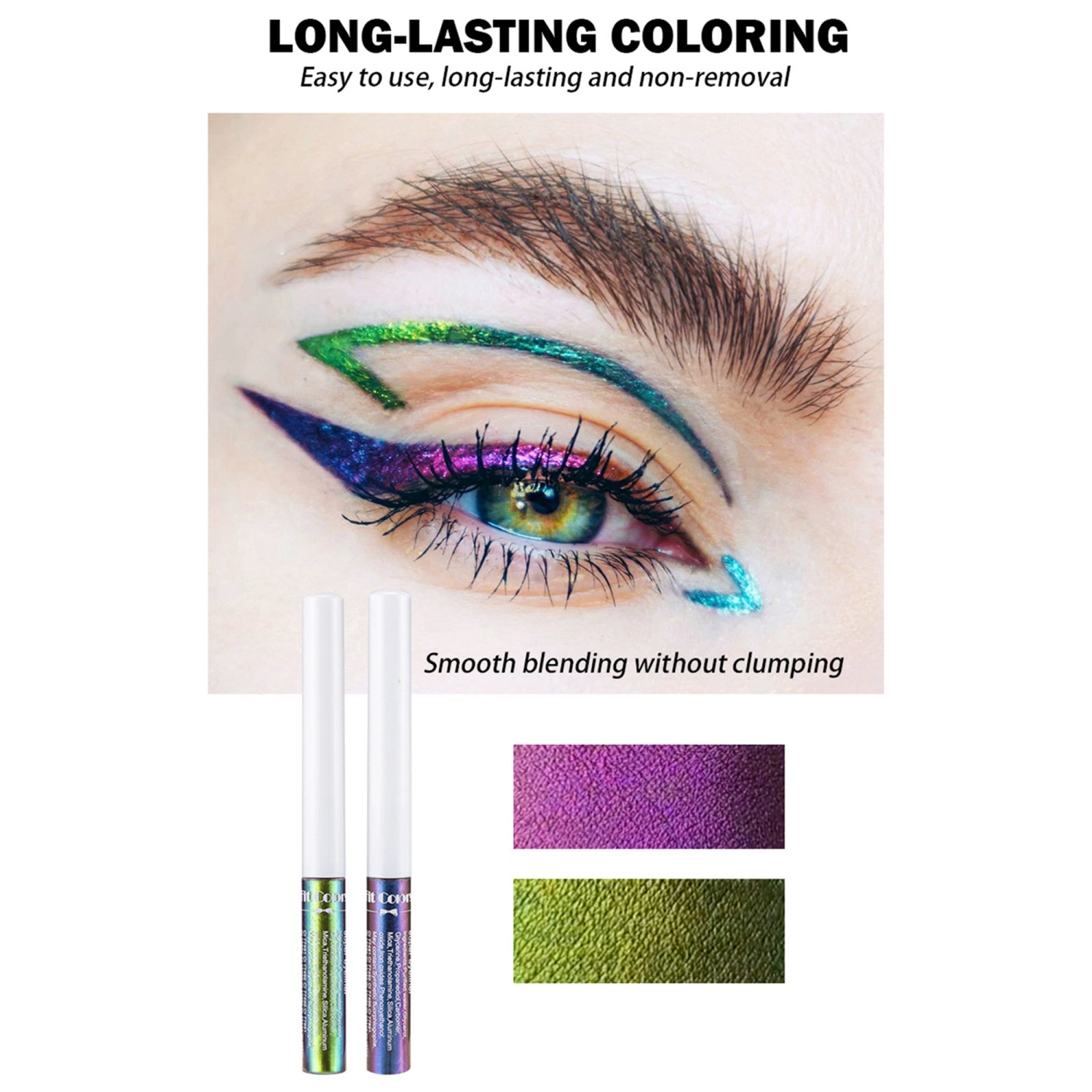 Liquid Glitter Eyeliner Set Highly Pigmented Color Changing Eye Shadow