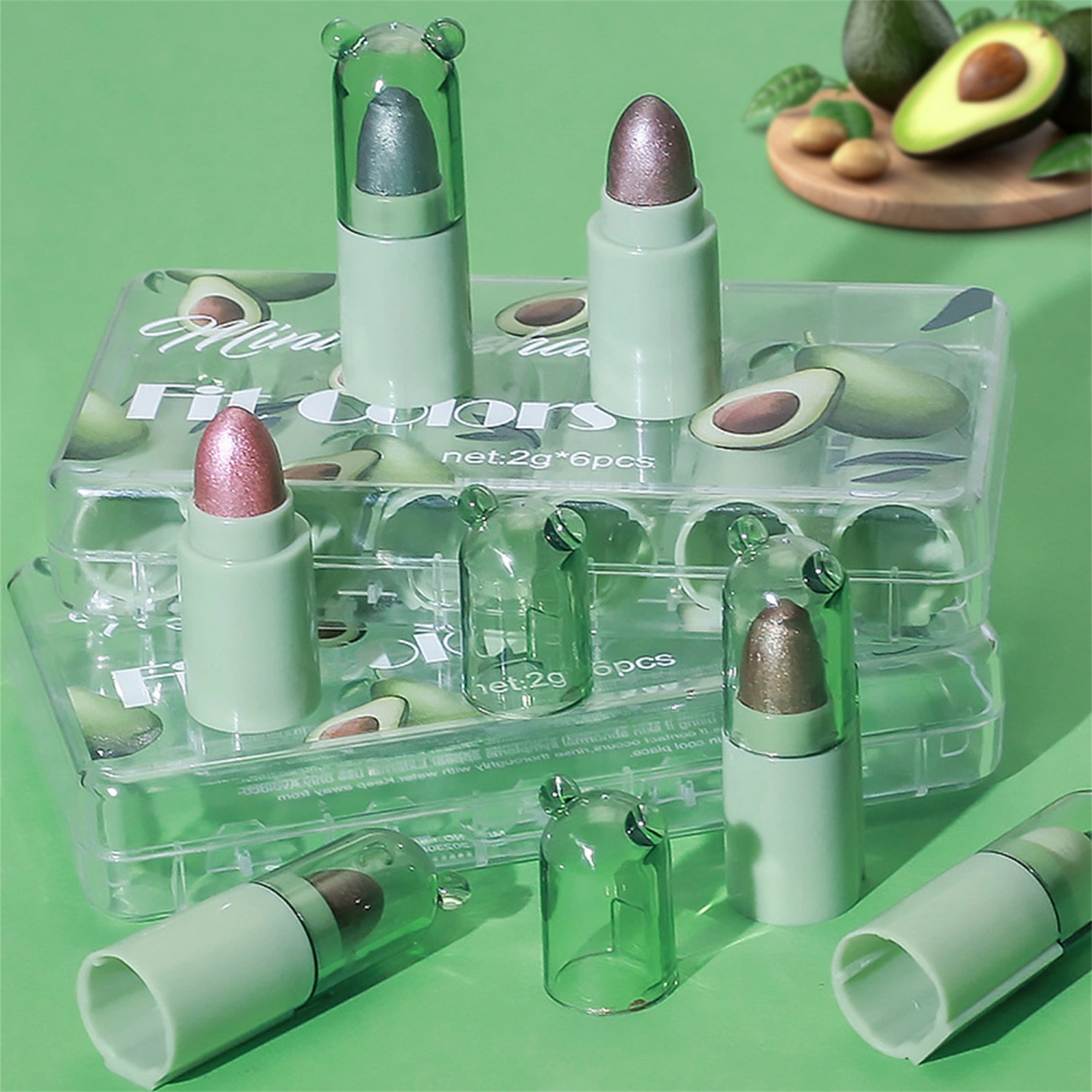 6 Colors Makeup Kit, Shiny Makeup Eyeshadow Matte Lipsticks Blush