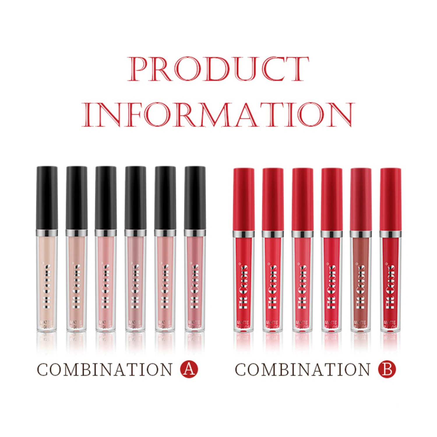 Women Non-Fading Non-Stick Cup Long Lasting Matte Liquid Lipstick Set