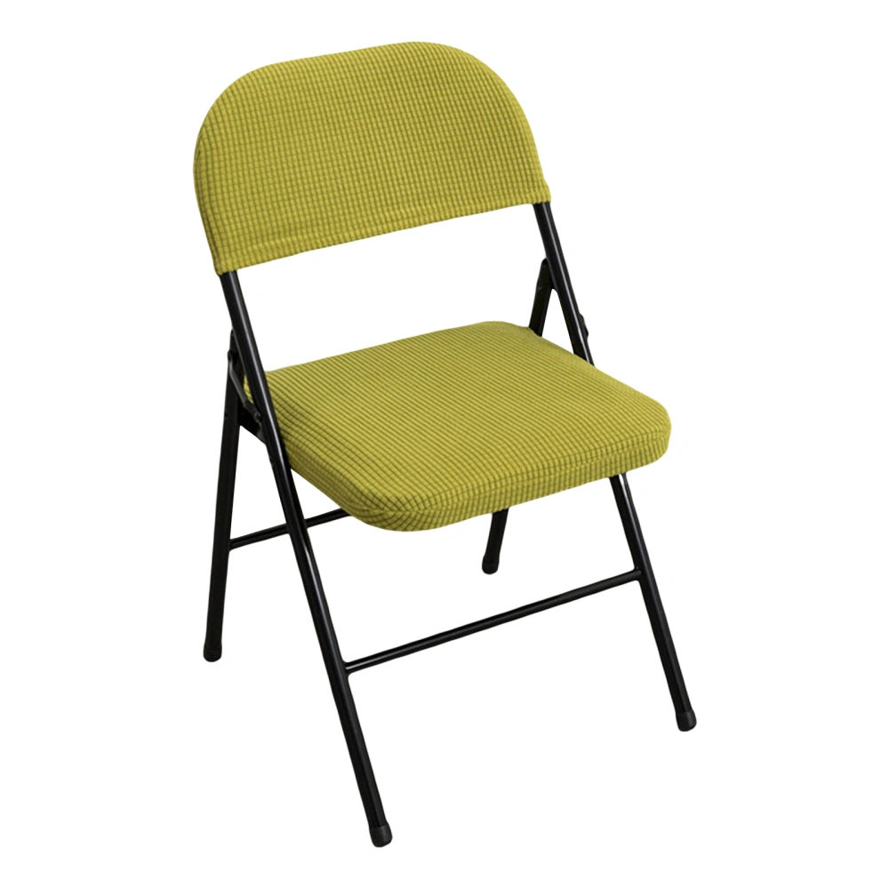 Folding Chair Seat and Back Cover Set Solid Color Chair Slipcover