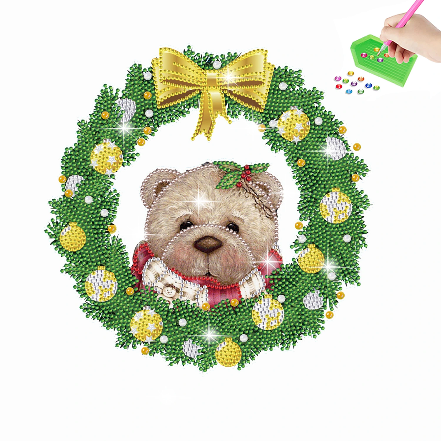 Diamond Painting Kits, Bear Decorative Garland Diamond Painting