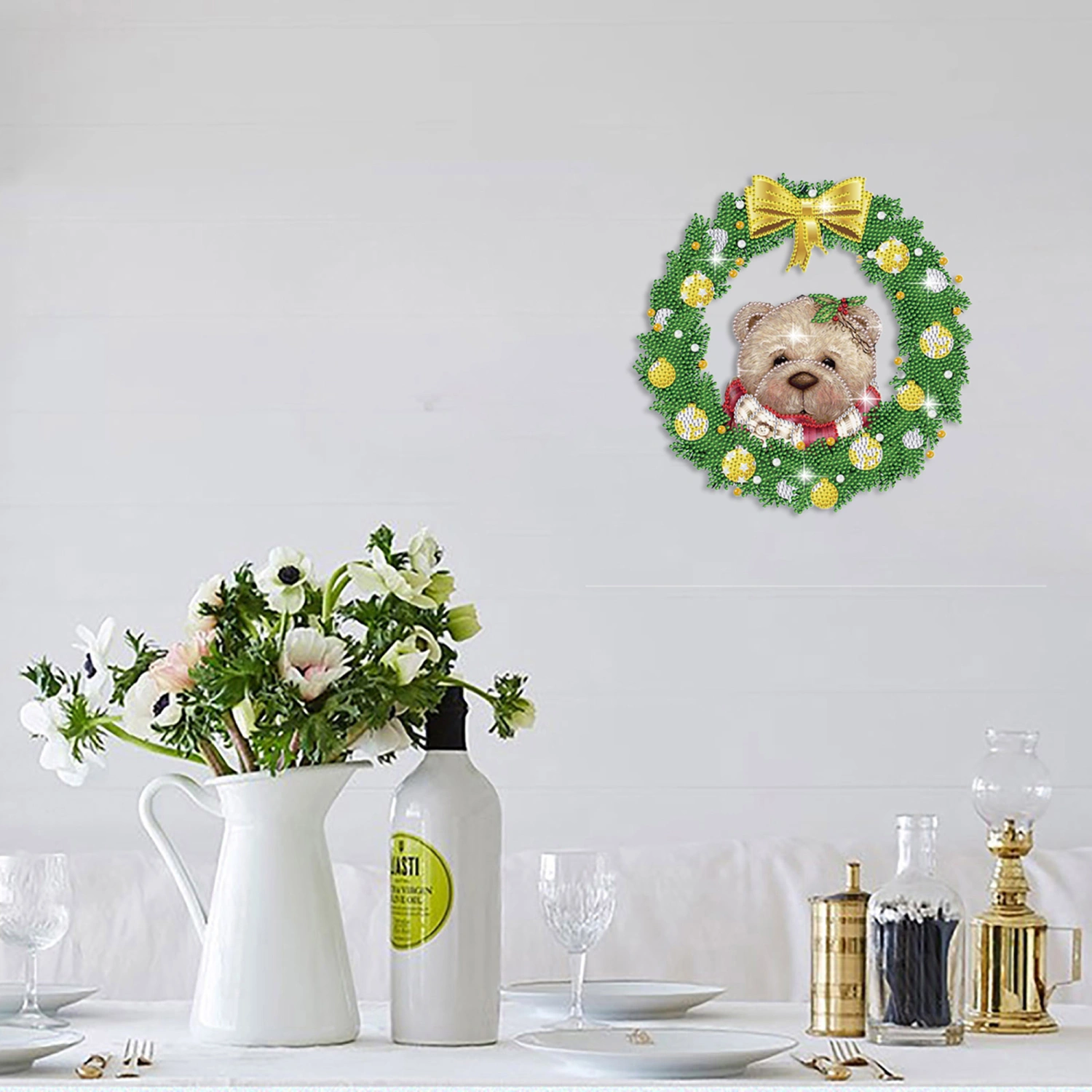 Diamond Painting Kits, Bear Decorative Garland Diamond Painting