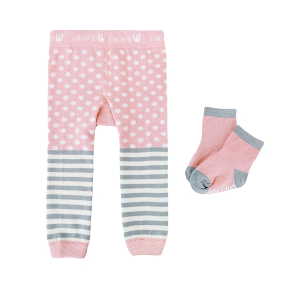 Baby Tights Set, Cute Cartoon Soft Infant Leggings with Newborn Socks