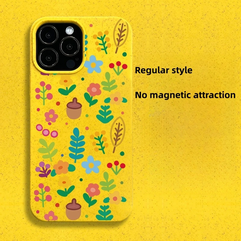 Magnetic Phone Case Flowers And Plants Drop-resistant