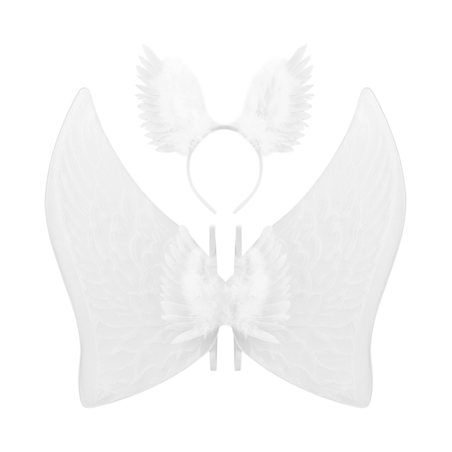 Feather Wings, Fairy Wings, Halloween Costume Wings with Headband