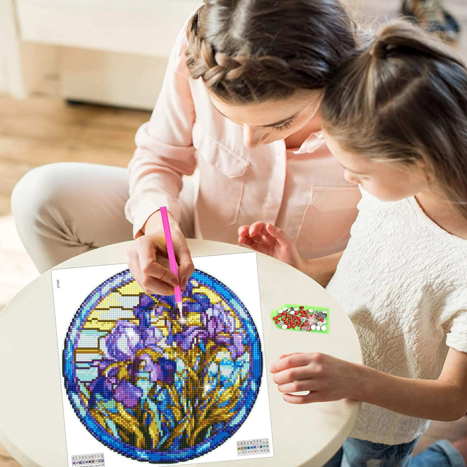 Diamond Painting Stickers Kit DIY Violet Rhinestone Art Stickers Craft