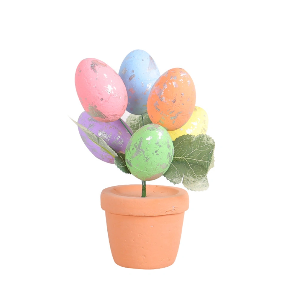 Easter Table Decorations Foam Egg Potted Plants Tabletop Centerpieces 