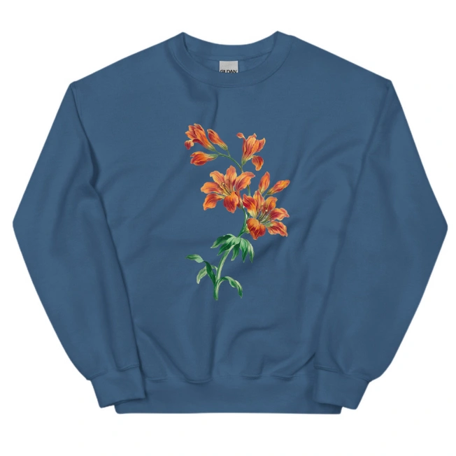 Orange Tiger Lily Sweatshirt