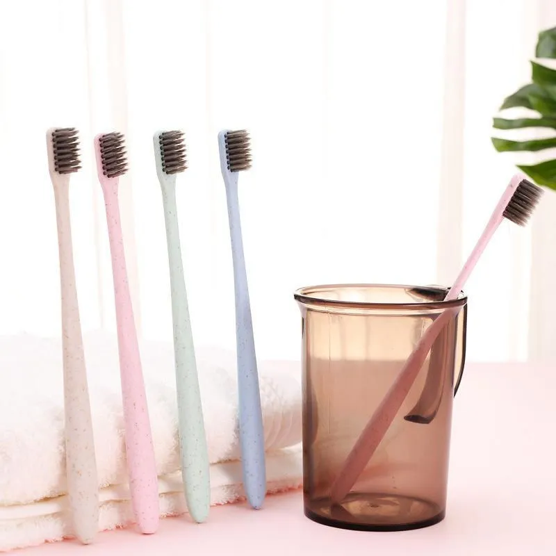 Wheat Straw Ultra-fine Soft Bamboo Charcoal Toothbrush