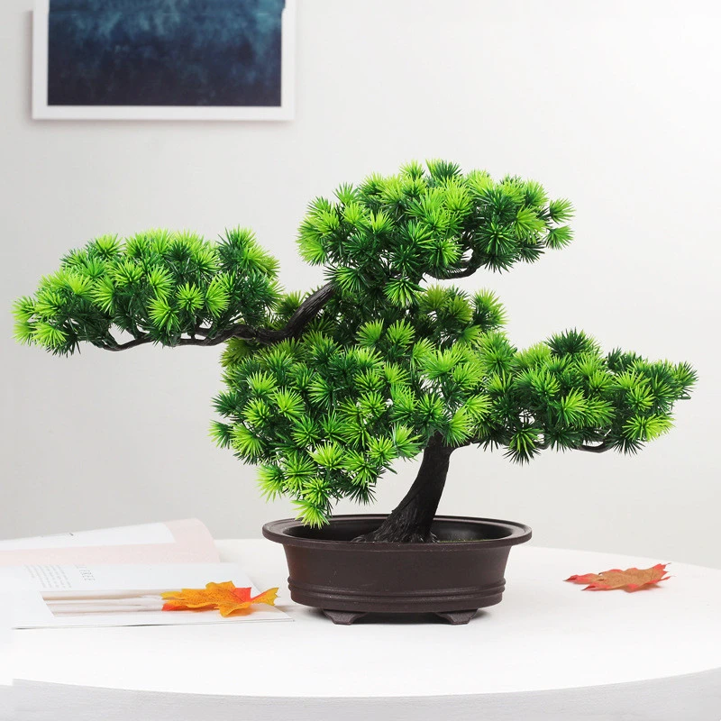 Simulation Artificial Flower Potting Decoration Plastic Tree Big Welcome Pine