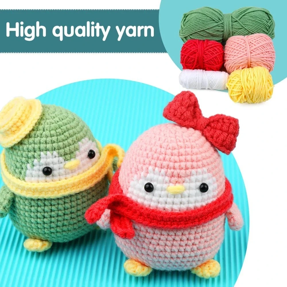 Penguin Crochet Material Package Diy Wool Knitting Doll Decoration