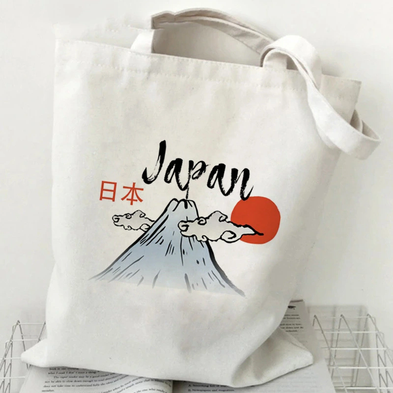 Printed Canvas Handbag Shopping Bag