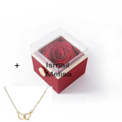 Ismail and Melisa engraved on necklace