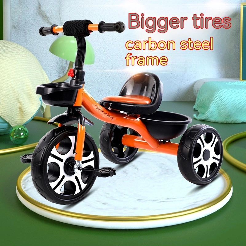 Children's Three-wheeled Bicycle Anti-rollover With Bucket