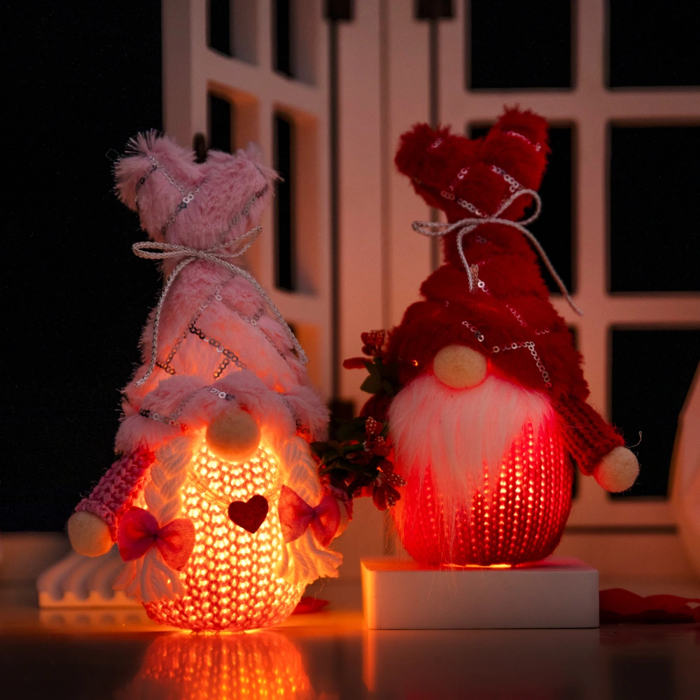 Valentine's Day Luminous Doll Couple Token Decoration