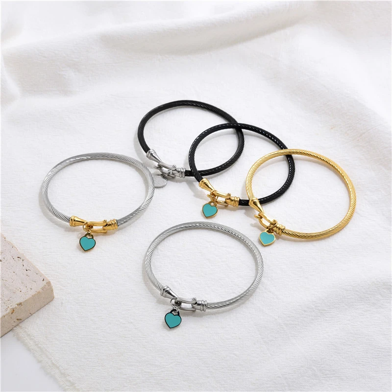 U Head Hooks Titanium Steel Wire Rope Bracelet