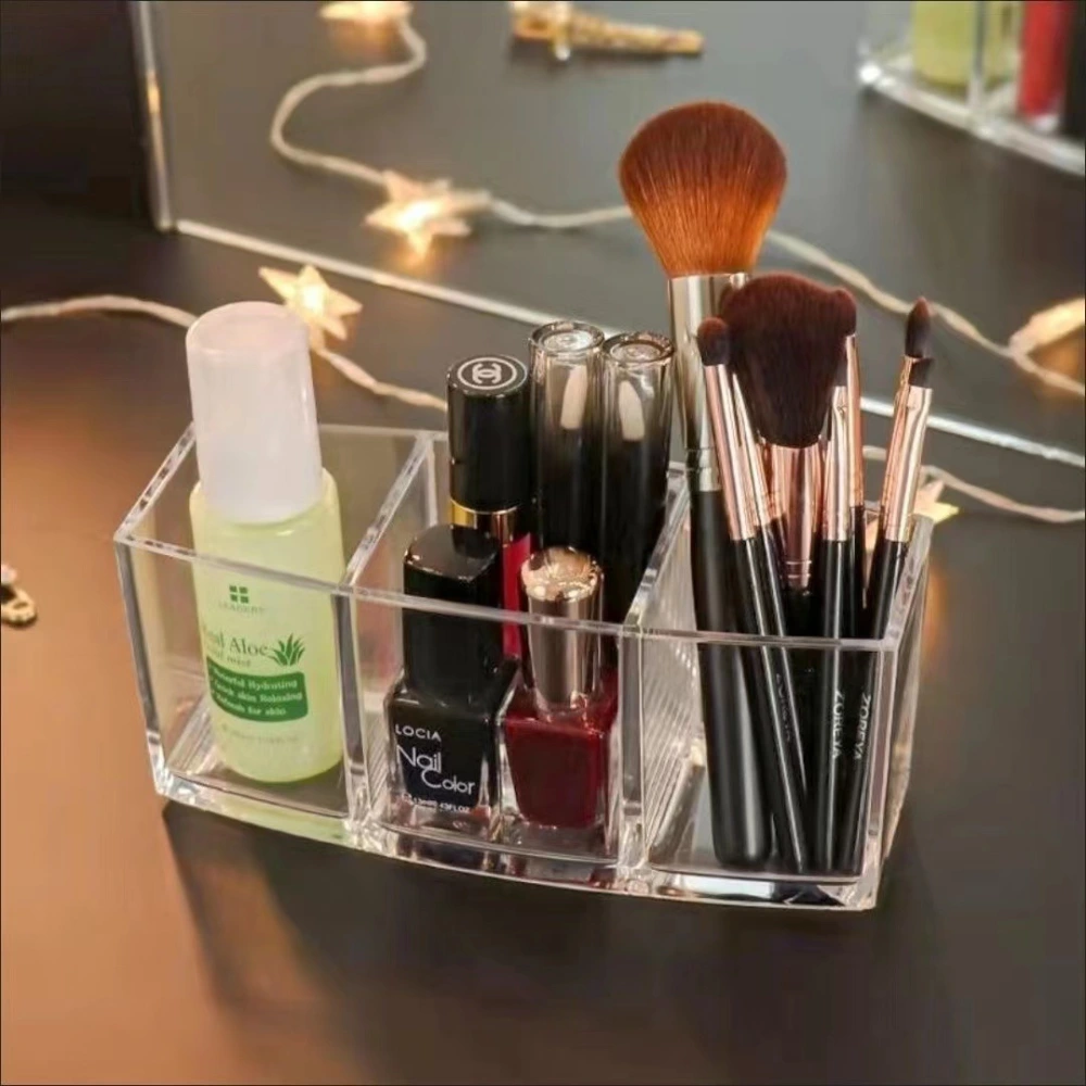 New Multi-grid Pen Holder Desktop Small Items Makeup Brush Holder Storage Box