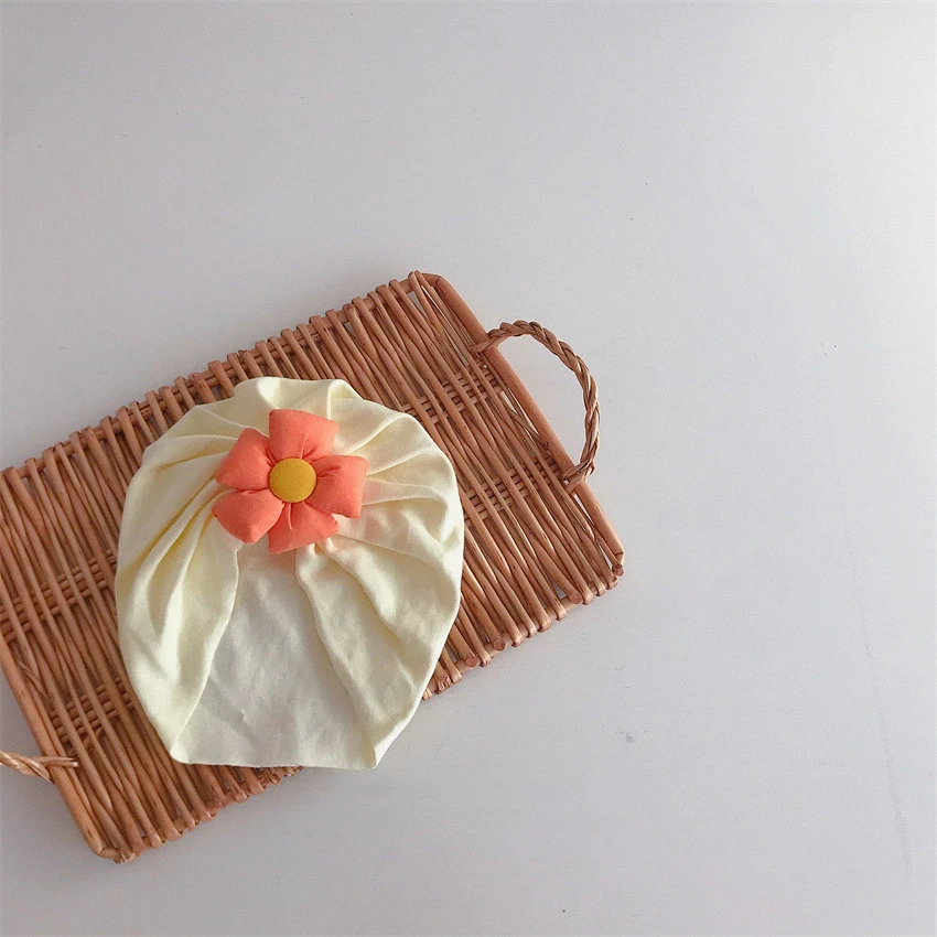 Infant Baby Elastic Flower Turban Hat