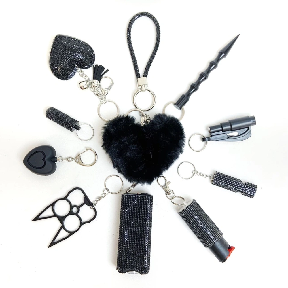 All Black Safety Keychain