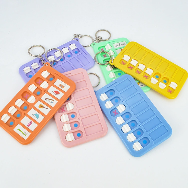 Self-discipline Punches Children's Growth Notebook Time Management Table Keychain