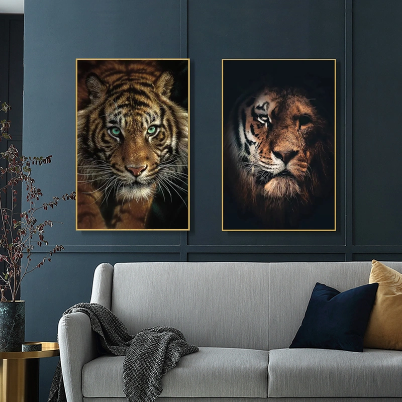 African Wild Tiger Animal Canvas Painting Poster