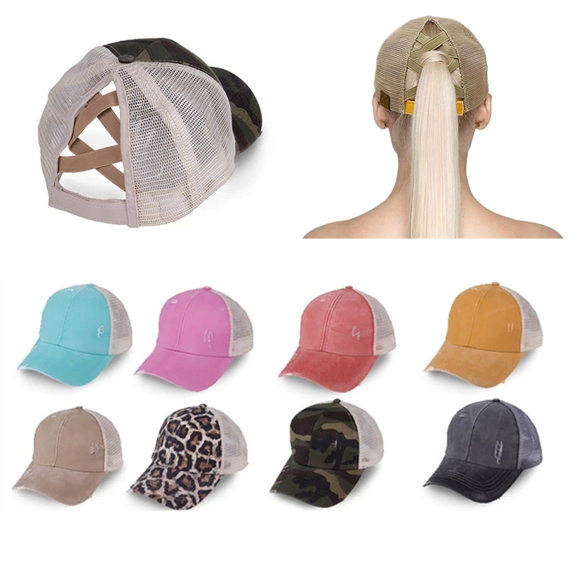 old style ponytail baseball caps