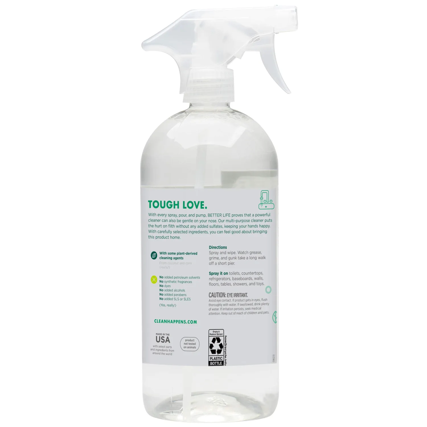 Life Natural All-Purpose Cleaner, Safe Around Kids & Pets, Unscented, 32 Fl Oz (Pack of 1), 2409M