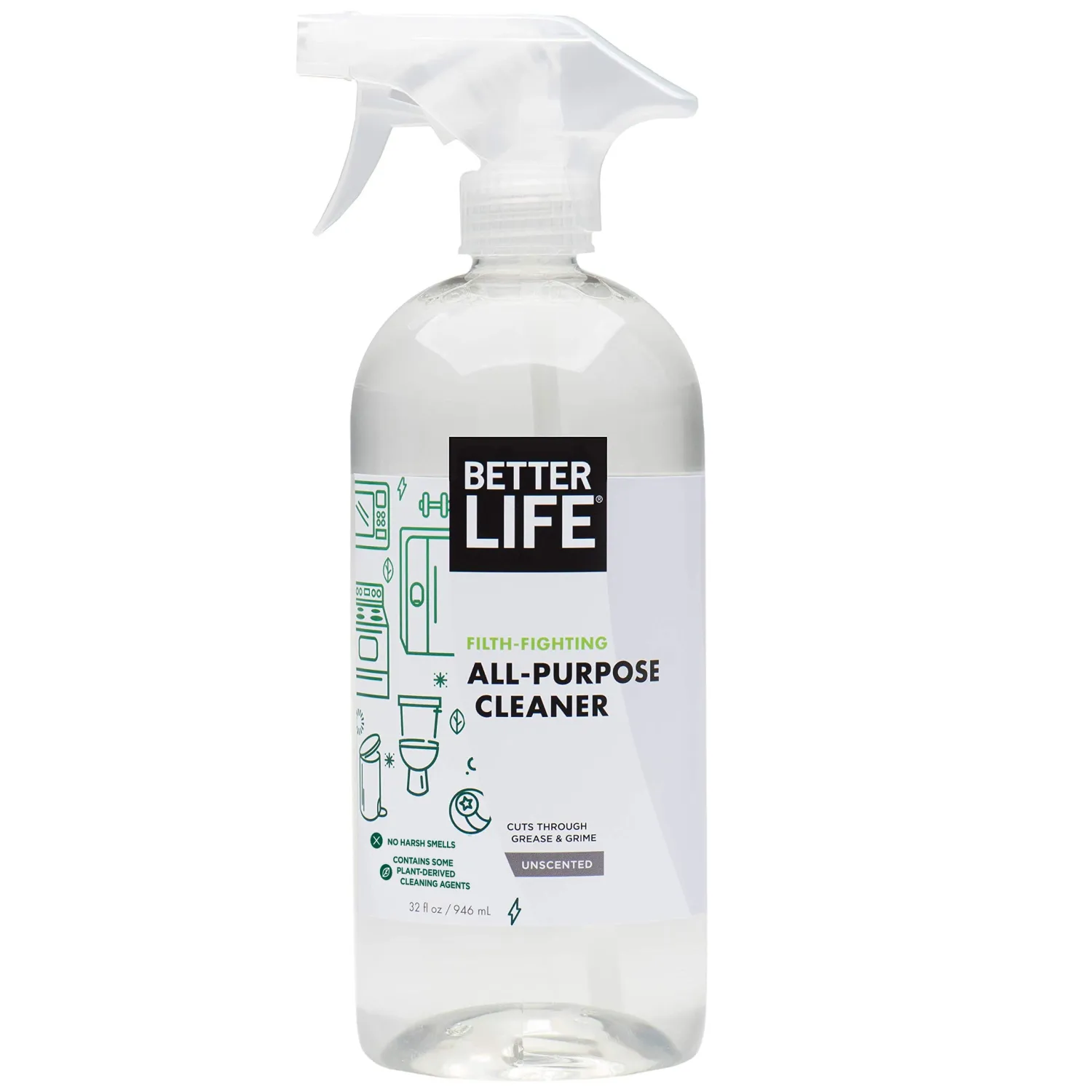 Life Natural All-Purpose Cleaner, Safe Around Kids & Pets, Unscented, 32 Fl Oz (Pack of 1), 2409M