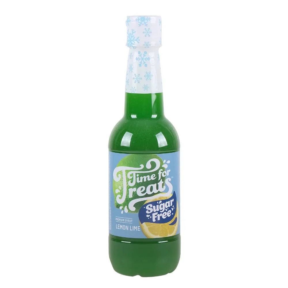 Flavored Syrup for Snow Cones, Homemade Sodas, Cocktails, Coffee, Baking and More - Time For Treats 16.9 Fluid Ounce Bottle (Lemon Lime - SUGAR FREE)