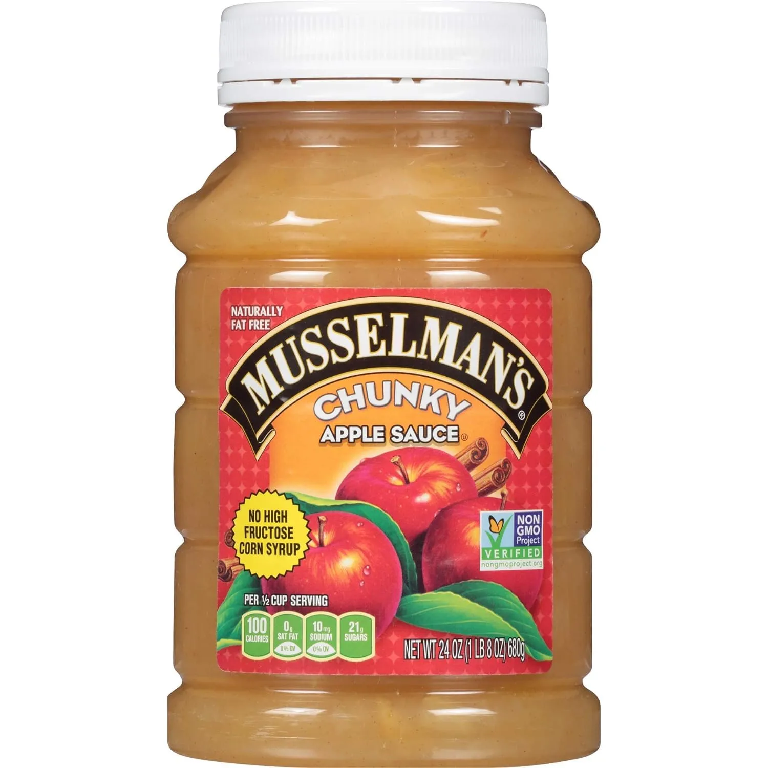 Musselman's CHUNKY Apple Sauce (Pack of 2) 24 oz Jars