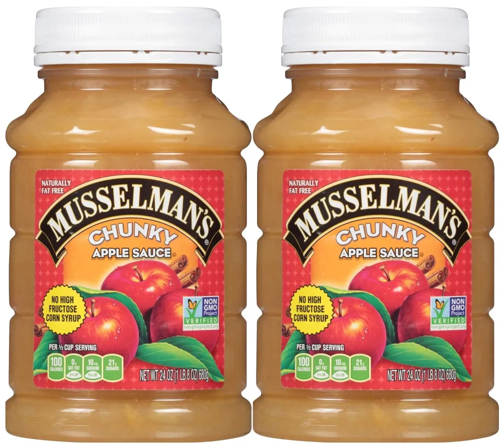 Musselman's CHUNKY Apple Sauce (Pack of 2) 24 oz Jars